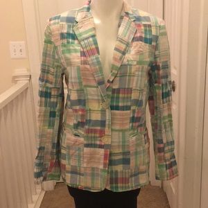 Ralph Lauren Womens Patchwork Blazer